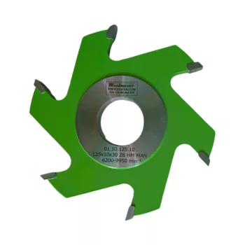   Drážkovacia fréza pre spodné frézky, 125x10x30mm, Z6, SK (HW), pájkované doštičky, skladaná