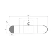 Polkruhová rádiusová fréza pre spodné frézky, R12,5mm, 125x25x30mm, Z4, SK (HW), vypuklá-konvexná