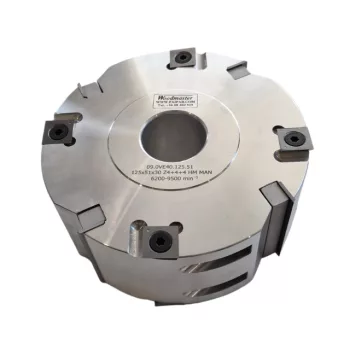   Falcovacia frézovacia hlava s predrezmi pre spodné frézky, 125x51x30mm, Z4 V8, SK, s VBD (žiletková)
