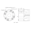 Falcovacia frézovacia hlava s predrezmi pre spodné frézky, 125x51x30mm, Z4 V8, SK, s VBD (žiletková)