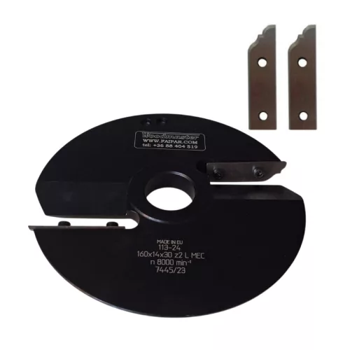 Fréza na výplne dverí a dvierok pre spodné frézky, 160x14x55x30mm, Z2, HSS, L (horné branie), no.6L